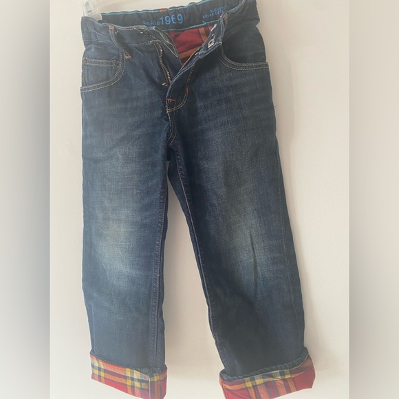 Gap kids flannel lined relaxed jeans - Picture 2 of 6